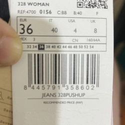 Quần jean Mango sz 36 màu xanh, nguyên mác 313042