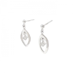 K18WG Bông tai kim cương 0.10CT - Hàng hiệu Chính hãng 870441