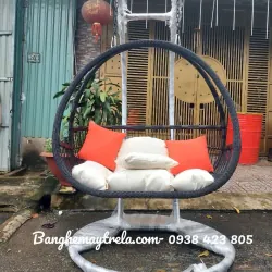 Ghế xích đu đôi mây nhựa 675056