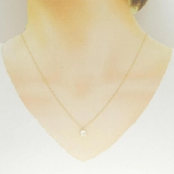 K18YG Dây chuyền kim cương 0.514CT E SI2 cắt oval - Hàng hiệu Authentic 873307