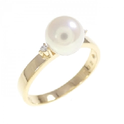 Nhẫn ngọc trai Akoya K18YG 6.7mm - Hàng hiệu Chính hãng