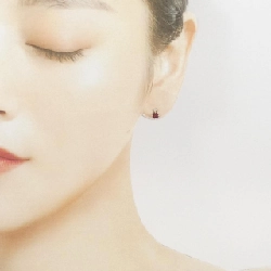 K18YG Garnet Bông tai - Hàng hiệu Chính hãng 873931