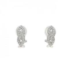 Bông tai kim cương K18WG/K14WG 0.35CT - Hàng hiệu Authentic