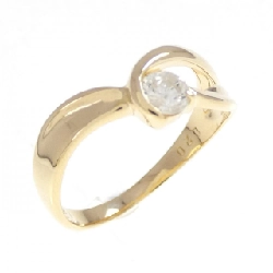 Nhẫn kim cương K18YG 0.20CT - Hàng hiệu Authentic