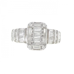 Nhẫn kim cương K18WG 1.10CT 672984