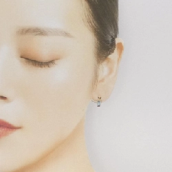 K10YG Blue Topaz Earrings - Hàng hiệu Authentic 864947