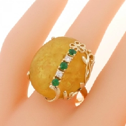 Nhẫn hoa hổ phách K18YG 10.05CT - Hàng hiệu Authentic 849716