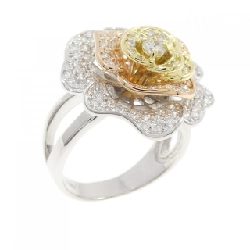 Nhẫn kim cương 3 màu K18 0.81CT - Hàng hiệu Chính hãng