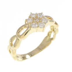 Nhẫn kim cương hoa K18YG 0.30CT - Hàng hiệu Authentic