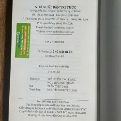 Cái Toàn Thể Và Trật Tự Ẩn - David Bohm (Hiếu Tân dịch, NXB Tri Thức) 731610