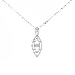 Dây chuyền kim cương PT900/K18PG 0.239CT VLPP I1 - Hàng hiệu Chính hãng