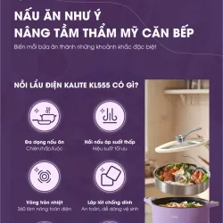 Nồi lẩu điện KALITE KL555 đa năng 4in dung tích 5lít 933324