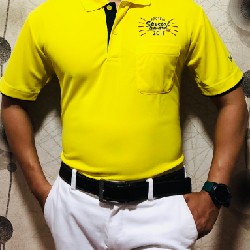 Áo Polo Nhật Glymmer mới 90% màu vàng size M