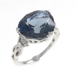 Nhẫn Blue Topaz K18WG - Hàng hiệu Chính hãng