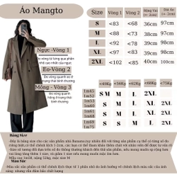 Áo khoác mangto chính hãng Banamo Fashion áo măng tô dáng dài kèm đai 382 498198
