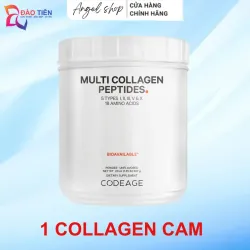 (Hàng CTY mới) Bột Collagen Multi Collagen Codeage Mỹ 567g thủy phân 5 tuýp