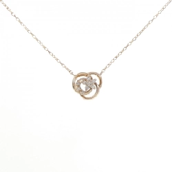 K18PG Mặt trăng × Ngôi sao Dây chuyền kim cương 0.06CT - Hàng hiệu Chính hãng