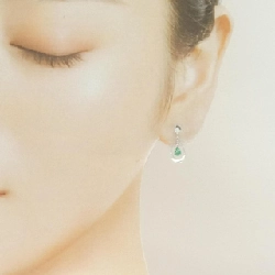 K18WG Bông tai Ngọc lục bảo 0.22CT - Hàng hiệu Chính hãng 864028