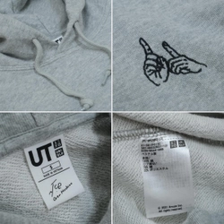 Áo hoodie xám Uniqlo 331297