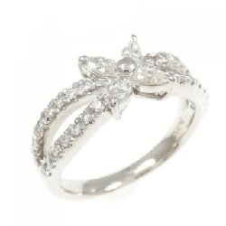 Nhẫn kim cương hoa PT900 0.50CT - Hàng hiệu Authentic