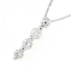 K14WG Dây chuyền kim cương ba viên 0.50CT - Hàng hiệu Chính hãng 861007