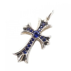 クロムハーツ CHROME HEARTS TINY CH CROSS F PAVE BLU SAPH SNGL SIDE 202033746SLVXXX014 Pendant - Hàng hiệu Authentic 906540