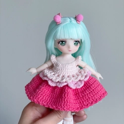 Búp bê BJD mặc váy len handmade (Hàng order trước)