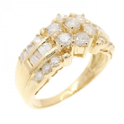 Nhẫn kim cương hoa K18YG 1.00CT