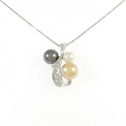 K18WG Dây chuyền ngọc trai - Hàng hiệu Authentic