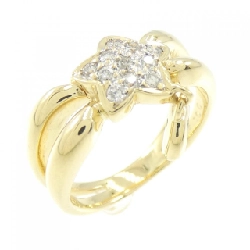 Nhẫn kim cương 750YG sao × mặt trăng 0.18CT