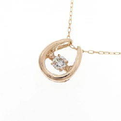 K18PG Nhẫn móng ngựa kim cương dây chuyền 0.08CT - Hàng hiệu Chính hãng 858903