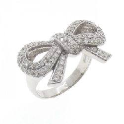 Nhẫn kim cương K18WG hình ruy băng 0.72CT - Hàng hiệu chính hãng