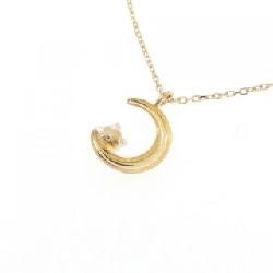 K18YG Mặt trăng Cubic Necklace - Hàng hiệu Chính hãng 860330