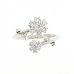 Nhẫn kim cương hoa K18WG 0.46CT 670115