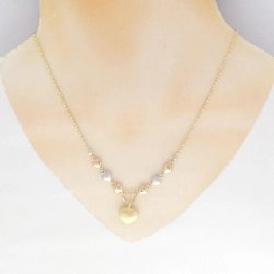 K18 Ba màu Heart Necklace - Hàng hiệu Authentic 859446