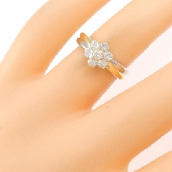 Nhẫn kim cương hoa K18YG/PT900 0.53CT 668300