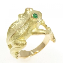 Nhẫn ngọc lục bảo K18YG - Hàng hiệu Authentic