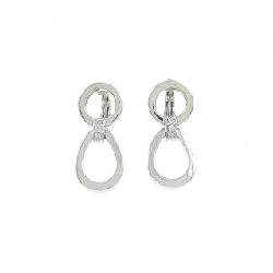 K18WG Bông tai kim cương 0.06CT - Hàng hiệu Chính hãng