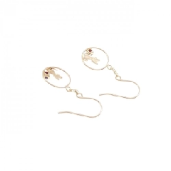 K10YG Bông tai Garnet - Hàng hiệu Chính hãng 868090