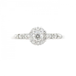 Nhẫn kim cương K18WG 0.12CT - Hàng hiệu Chính hãng 850960