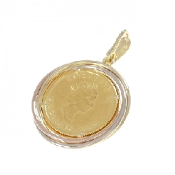 Mặt dây chuyền đồng xu 18K ba màu (khung) - Hàng hiệu Authentic 864557