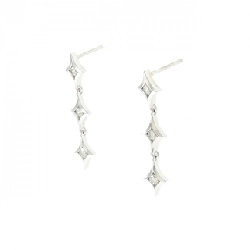 K18WG Bông tai kim cương 0.24CT - Hàng hiệu Authentic 873575