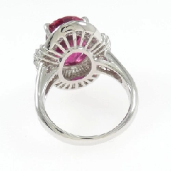 Nhẫn tourmaline rubelite PT900 5.912CT - Hàng hiệu Authentic 851449