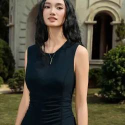 Đầm Elise size XL, màu tím than  991486