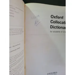 Oxford Collocations dictionary for students of English mới 80% bẩn bìa, ố nhẹ, tróc bìa, có chữ ký Oxford HCM3004 HỌC NGOẠI NGỮ 445709