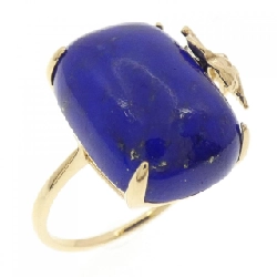 Nhẫn Lapis Lazuli K18YG Hình Cú 13.86CT