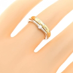 Nhẫn kim cương K18YG/PT900 0.10CT 670405