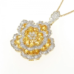 K18YG/K18WG Hoa Sapphire Dây Chuyền 3.58CT - Hàng hiệu Chính hãng 863054