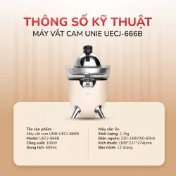 🔥 Máy vắt cam điện UNIE UECJ-666B 100W – Vắt cam, quýt, chanh nhanh gọn 785595