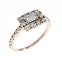 Nhẫn kim cương K18PG 0.144CT - Hàng hiệu Authentic